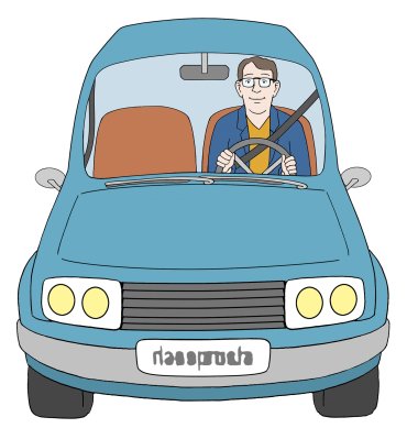Fahrer hinterm Steuer