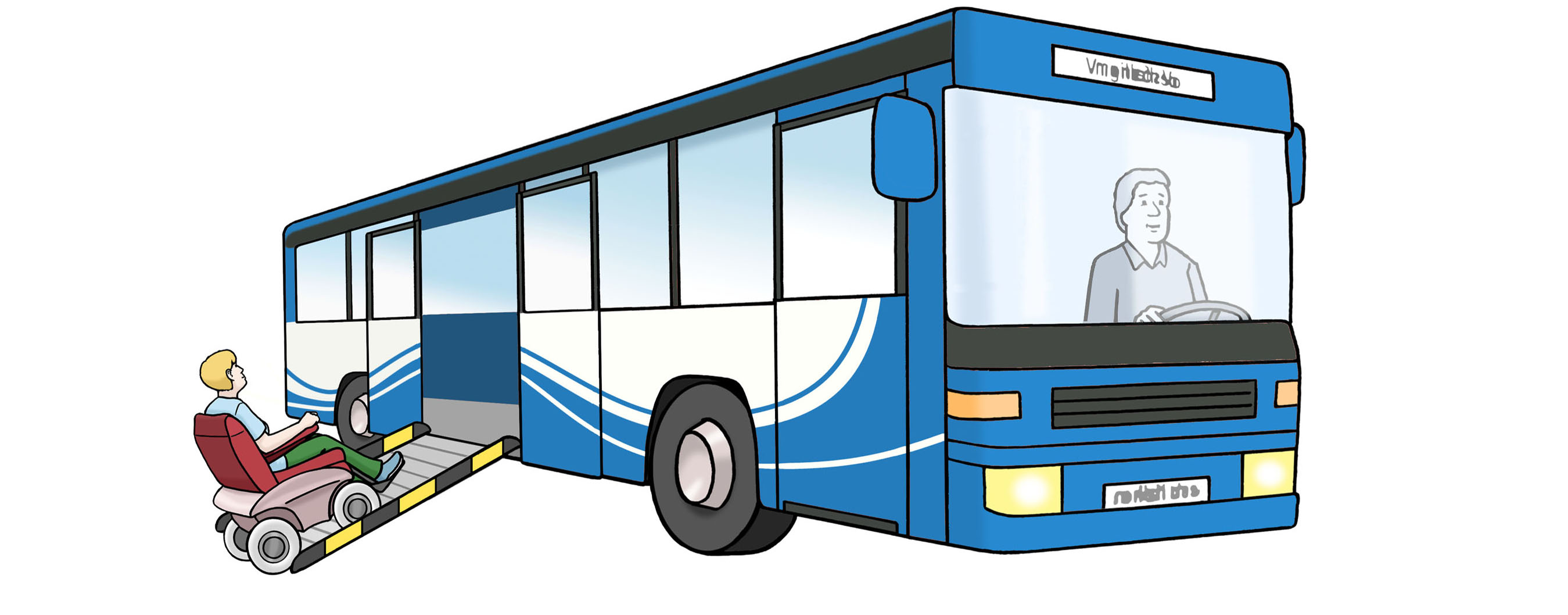 Bus mit Rollstuhlrampe